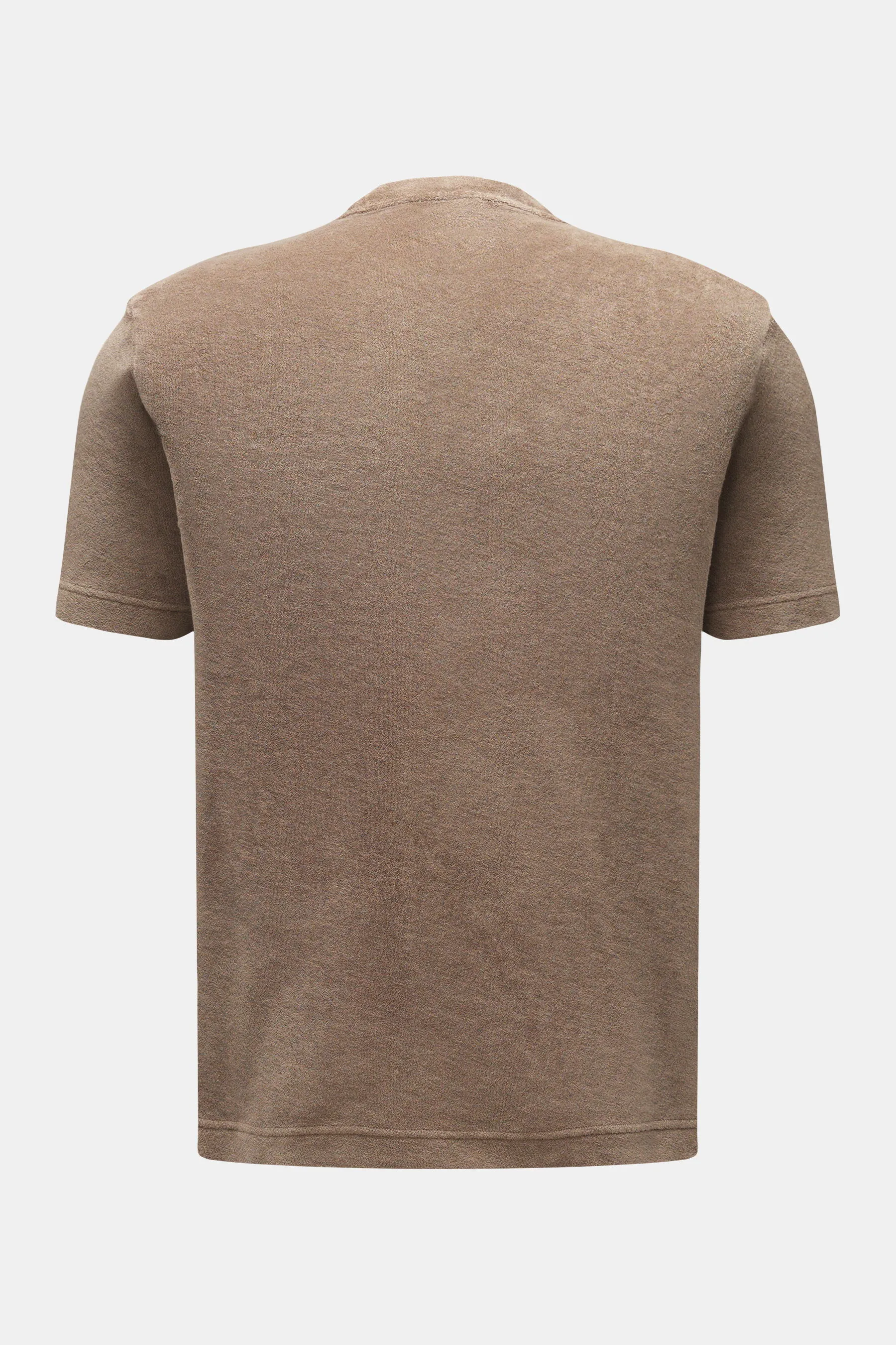 04651/ A trip in a bag - Herren - Frottee T-Shirt 'Terry Tee' taupe – Bild 3