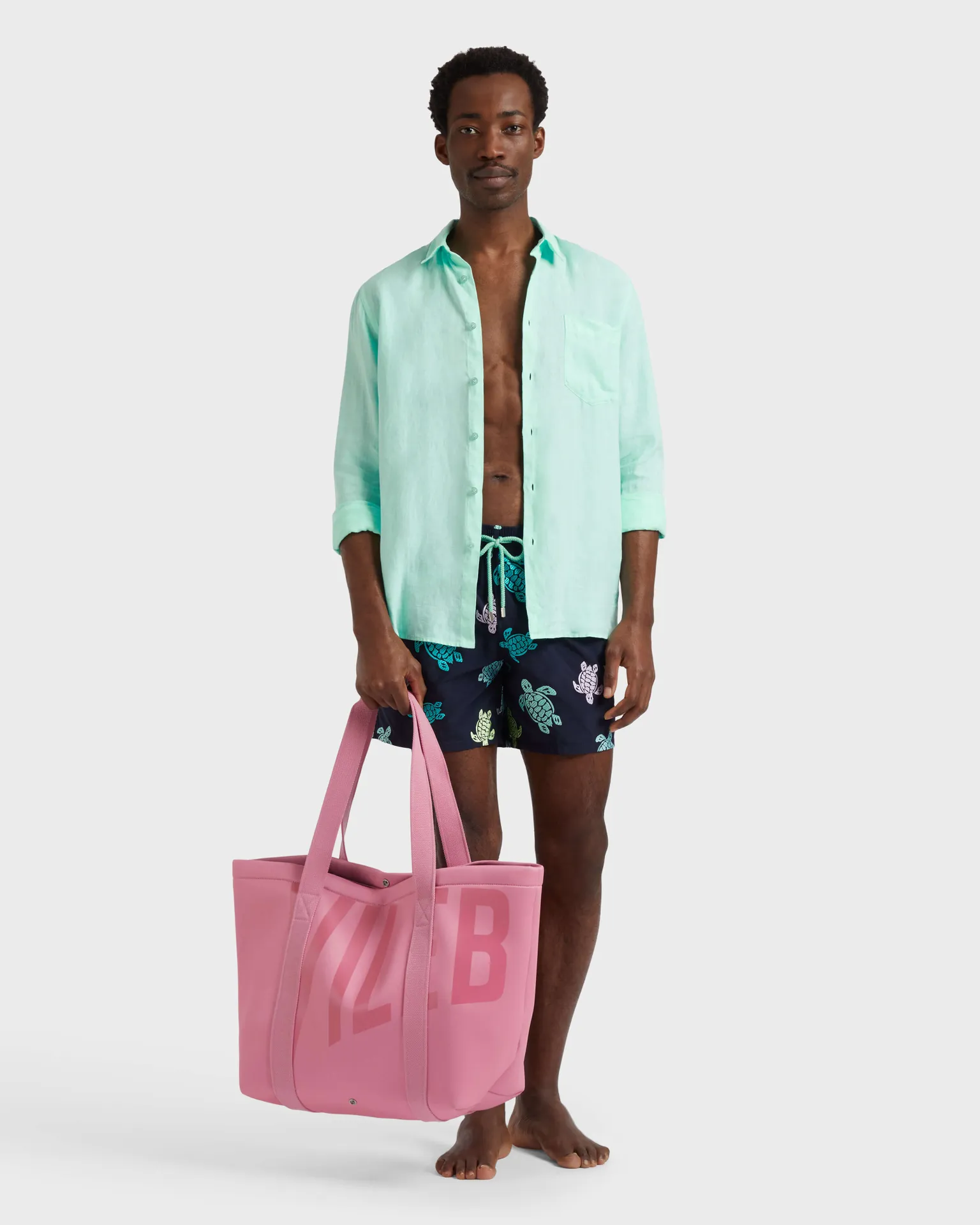 Vilebrequin - Einfarbiges Hemd Aus Leinen Für Herren - Hemd - Caroubis - Grün - Größe S – Bild 5