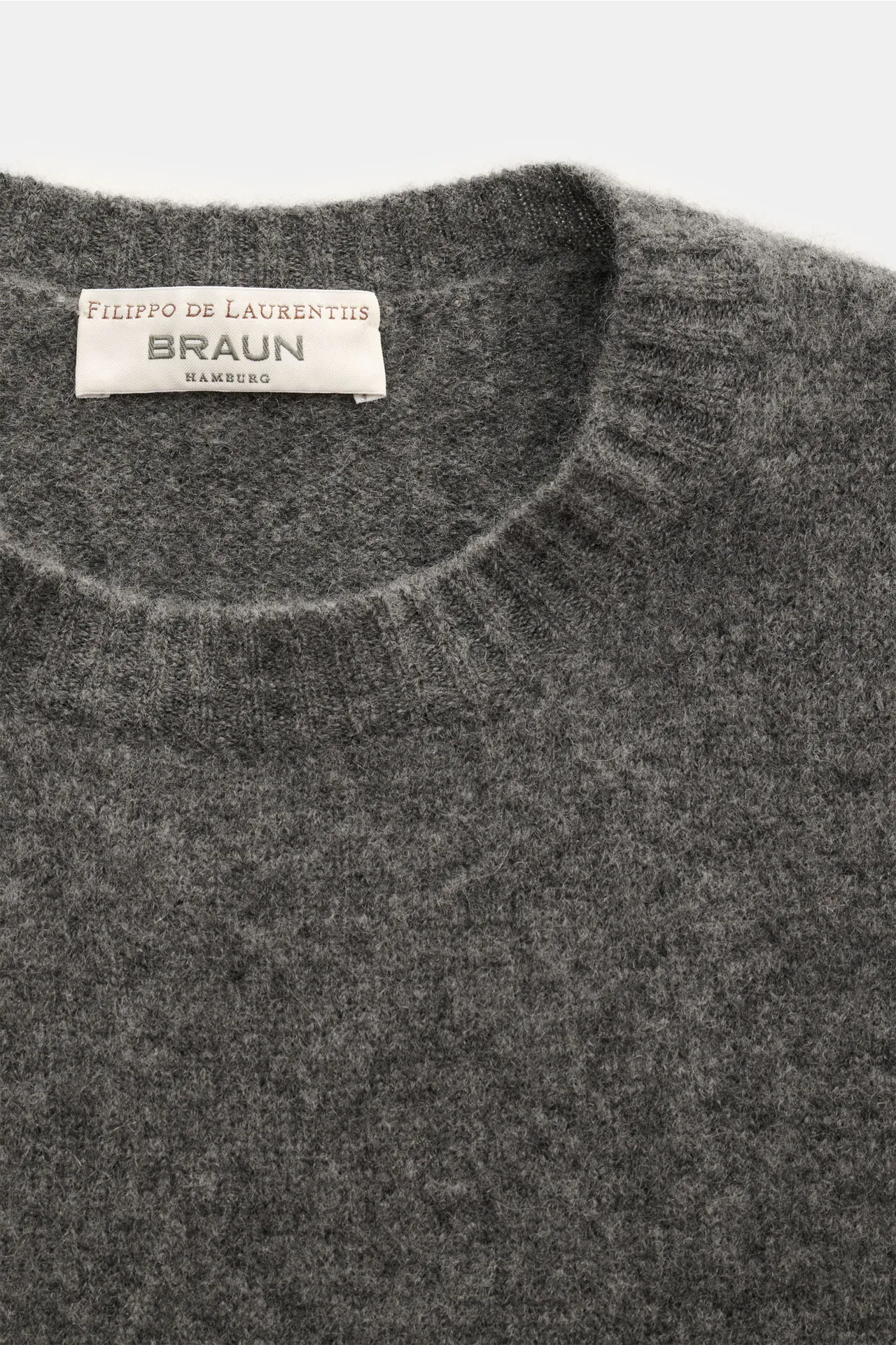 Filippo de Laurentiis - Herren - Rundhalspullover dunkelgrau meliert – Bild 2