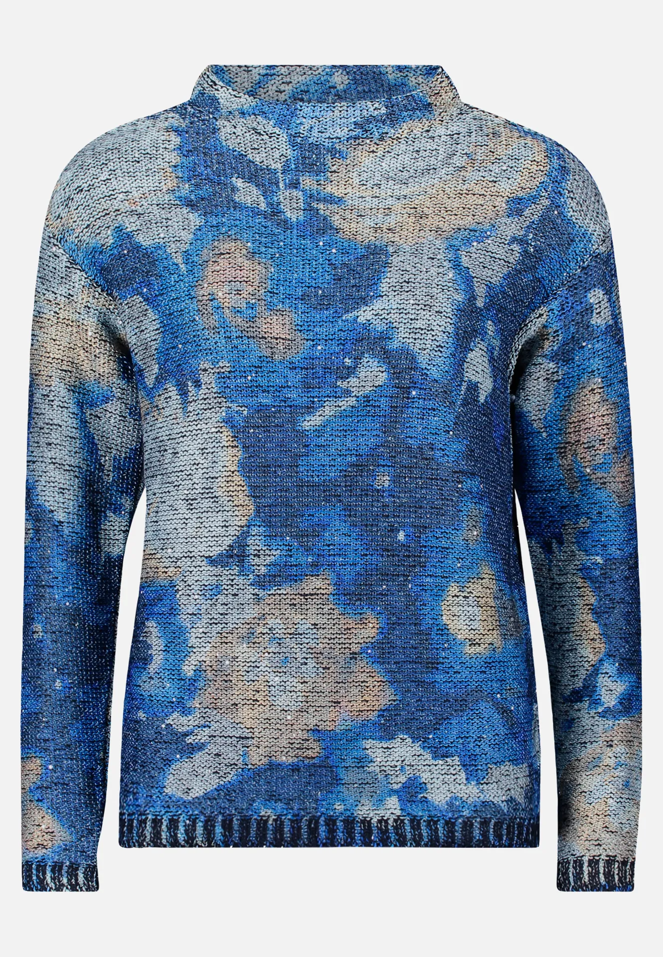 Grobstrick-Pullover mit Print – Bild 3