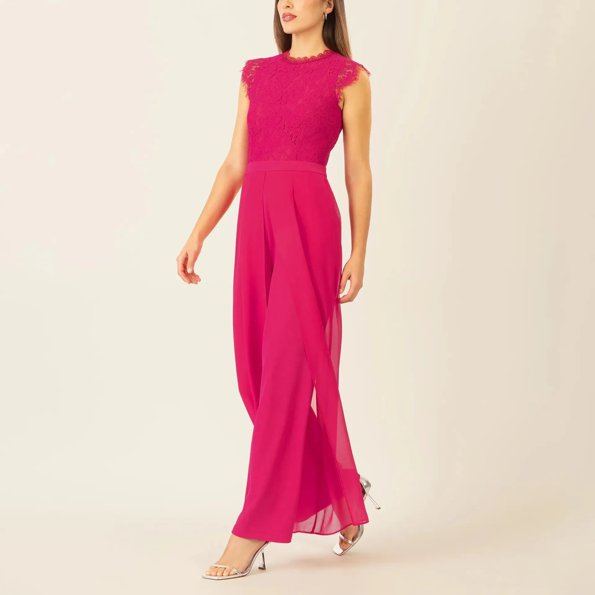 Apart - Overall mit Spitzenoberteil - Größe 40 - pink – Bild 4