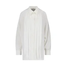 Ermanno Scervino - Pleated Shirt – White - Größe 44 - weiß Ermanno Scervino - Pleated Shirt – White - Größe 44 - weiß