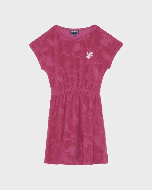 Vilebrequin - Kleid Aus Frottee Mit Jacquard-rosen Für Mädchen - Kleid - Golden - Rot - Größe 8 Vilebrequin - Kleid Aus Frottee Mit Jacquard-rosen Für Mädchen - Kleid - Golden - Rot - Größe 8