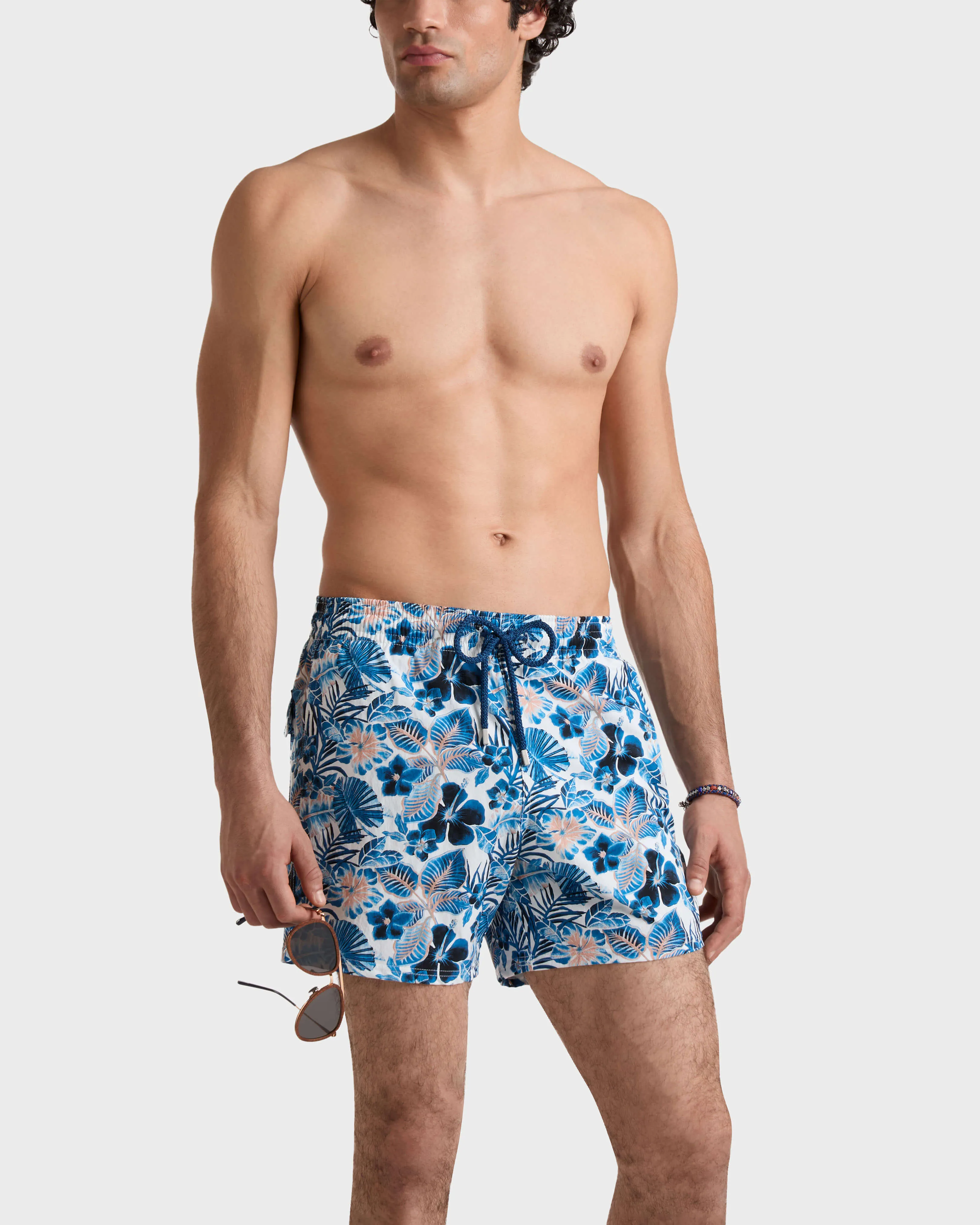Vilebrequin - Kurze Island Flowers Stretch-badeshorts Für Herren - Bademode - Monrise - Weiss - Größe XXXL – Bild 3