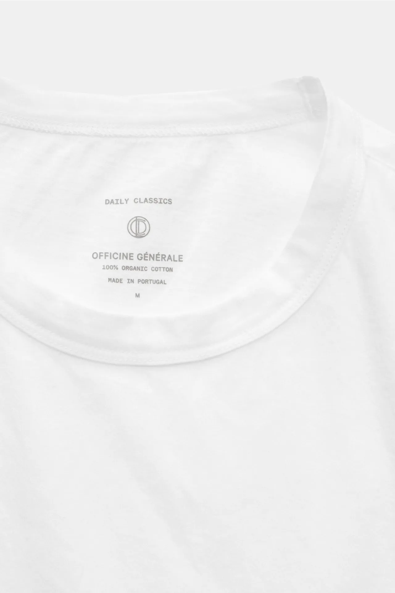 Officine Générale - Herren - Rundhals-T-Shirt 'Cneck Tee' weiß – Bild 2