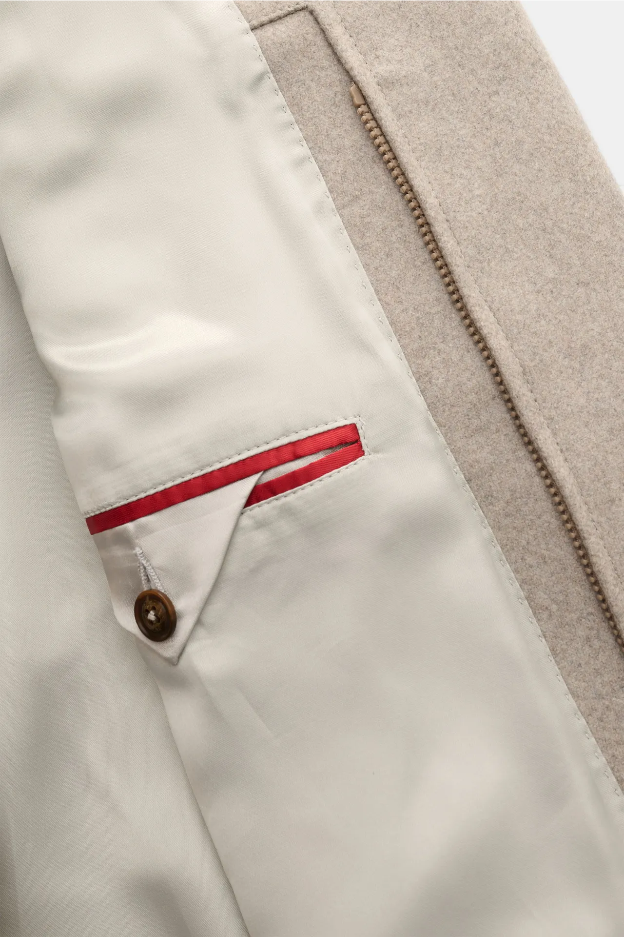 Fay - Herren - Mantel 'Double Coat' mit Weste beige – Bild 7