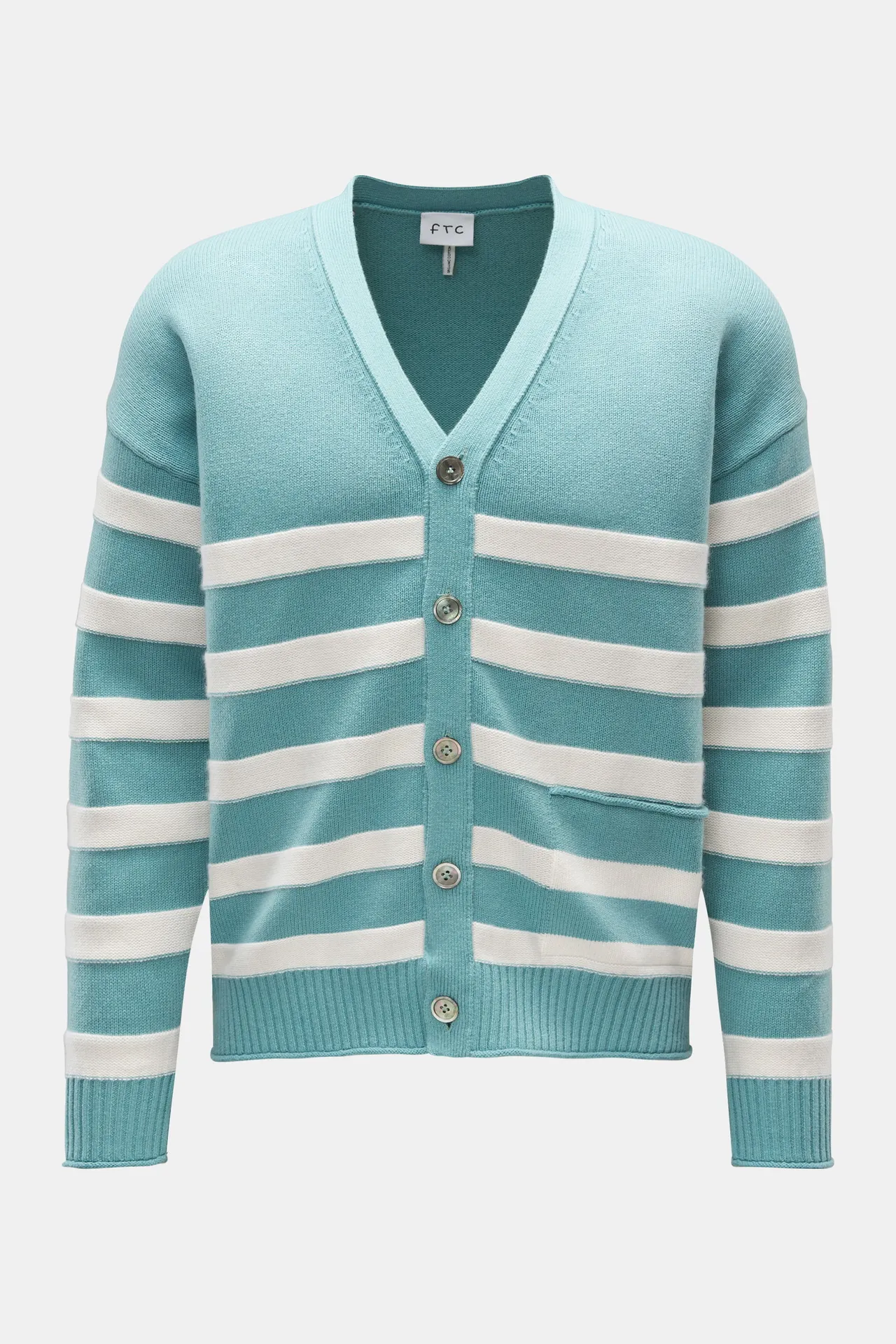 FTC - Herren - Cardigan mint/weiß gestreift FTC - Herren - Cardigan mint/weiß gestreift