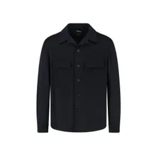 Zegna - Cashmere Shirt Jacket With Classic Collar And Butt - Größe L - schwarz Zegna - Cashmere Shirt Jacket With Classic Collar And Butt - Größe L - schwarz