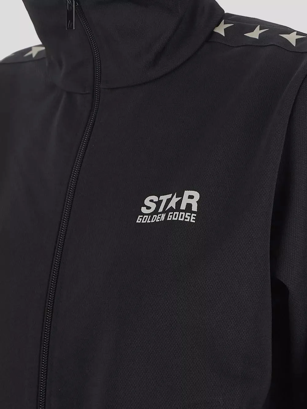 Golden Goose - High-Collar Sweatshirt With Star Detailing And Zip - Größe S - schwarz – Bild 2