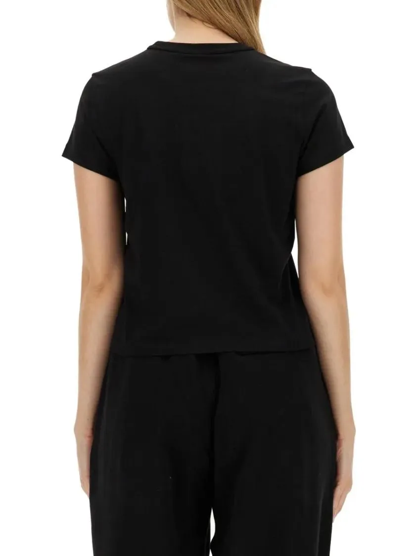 T by Alexander Wang - Black Essential Shrunk T-Shirt - Größe M - schwarz – Bild 2
