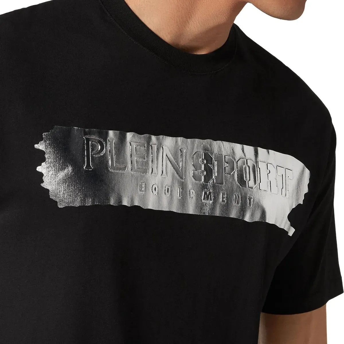 Plein Sport - T-Shirt Rundhalsausschnitt Silver Brush - Größe XXL - schwarz – Bild 3