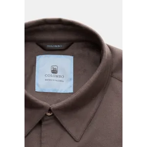 Colombo - Herren - Cashmere Overshirt graubraun