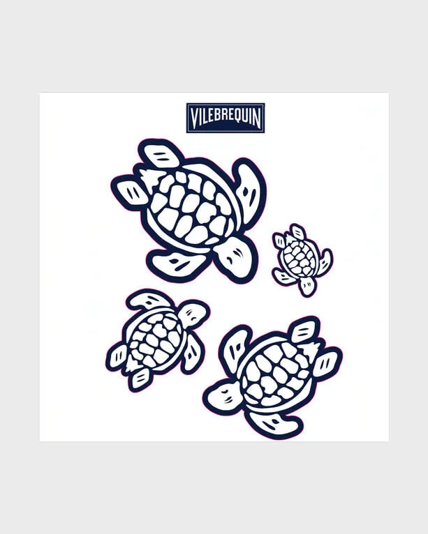 Vilebrequin - Autoaufkleber Meeresleben - Vilebrequin X Fiat - Aufkleber - Sticker - Blau - Größe OSFA Vilebrequin - Autoaufkleber Meeresleben - Vilebrequin X Fiat - Aufkleber - Sticker - Blau - Größe OSFA