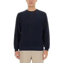 Theory - Blue Cotton Jersey Sweater - Größe L - blau Theory - Blue Cotton Jersey Sweater - Größe L - blau