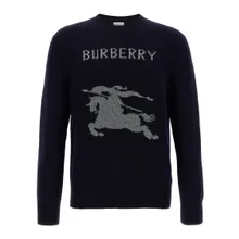 Burberry - Logo Intarsia Sweater - Größe XL - schwarz Burberry - Logo Intarsia Sweater - Größe XL - schwarz