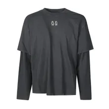 44 Label Group - Long-Sleeve Minimalist White Shirt With Fitted Sil - Größe M - schwarz 44 Label Group - Long-Sleeve Minimalist White Shirt With Fitted Sil - Größe M - schwarz