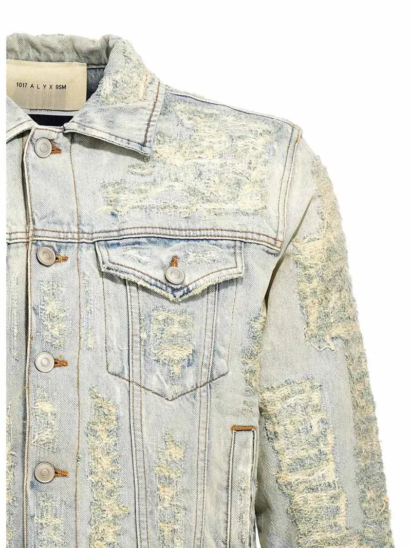 1017 Alyx 9Sm - 'Destroyed' Jacket - Größe S - blau – Bild 3