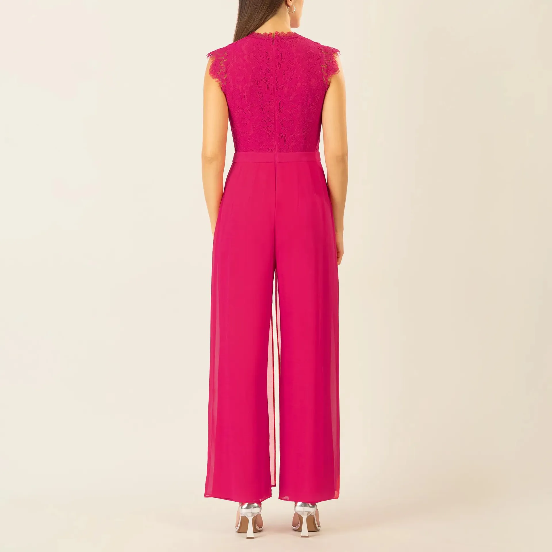 Apart - Overall mit Spitzenoberteil - Größe 42 - pink – Bild 2