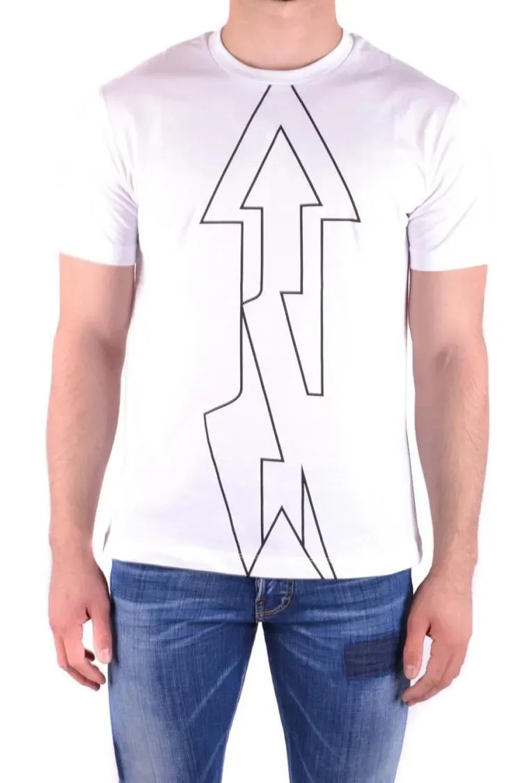 Les hommes urban - Abstract Arrow Graphic White T-Shirt - Größe XL - weiß Les hommes urban - Abstract Arrow Graphic White T-Shirt - Größe XL - weiß