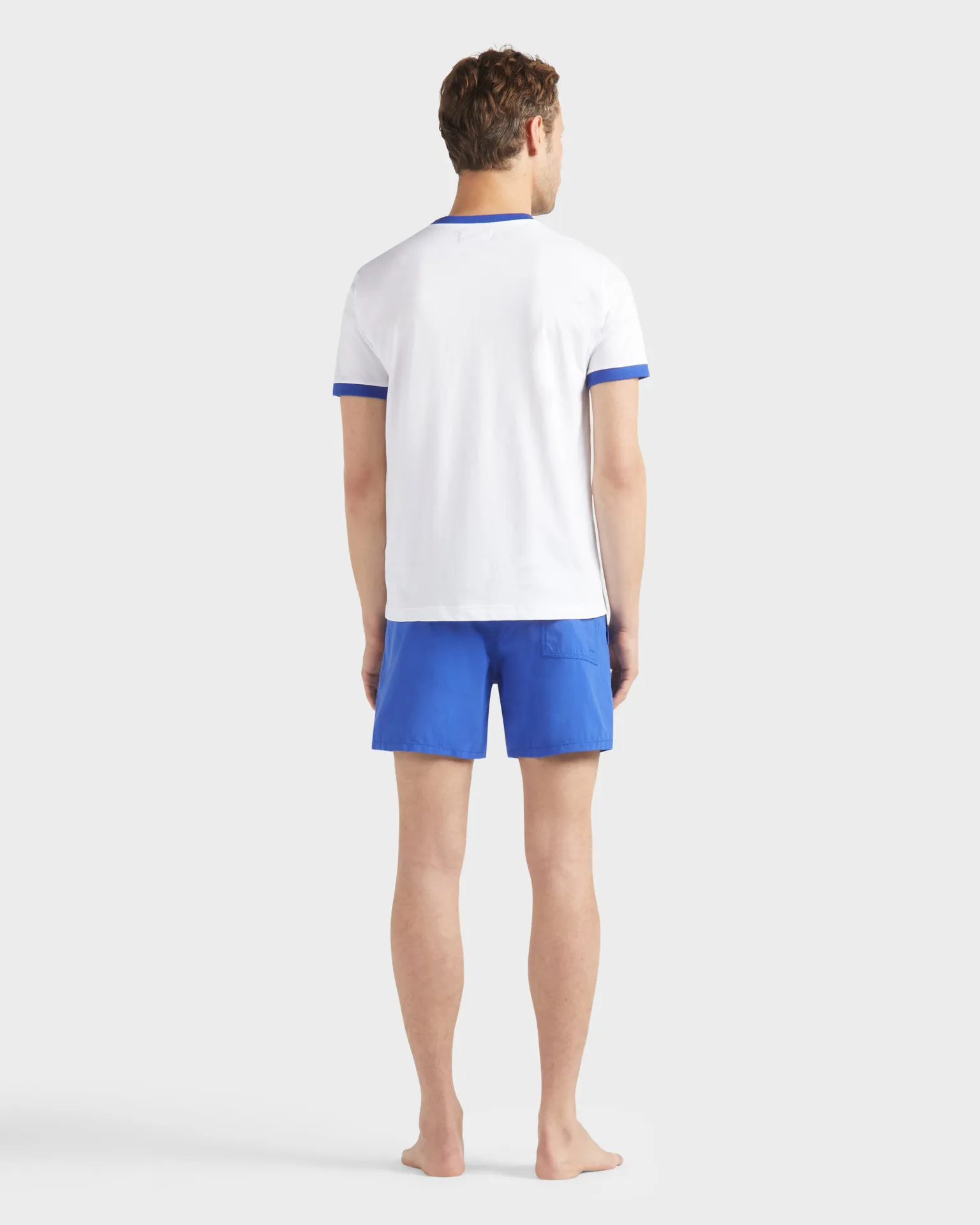 Vilebrequin - T-shirt Aus Leichtem Baumwolljersey Mit Zweifarbigem Logo Für Herren - T-shirt - Portisol - Blau - Größe XXL – Bild 4