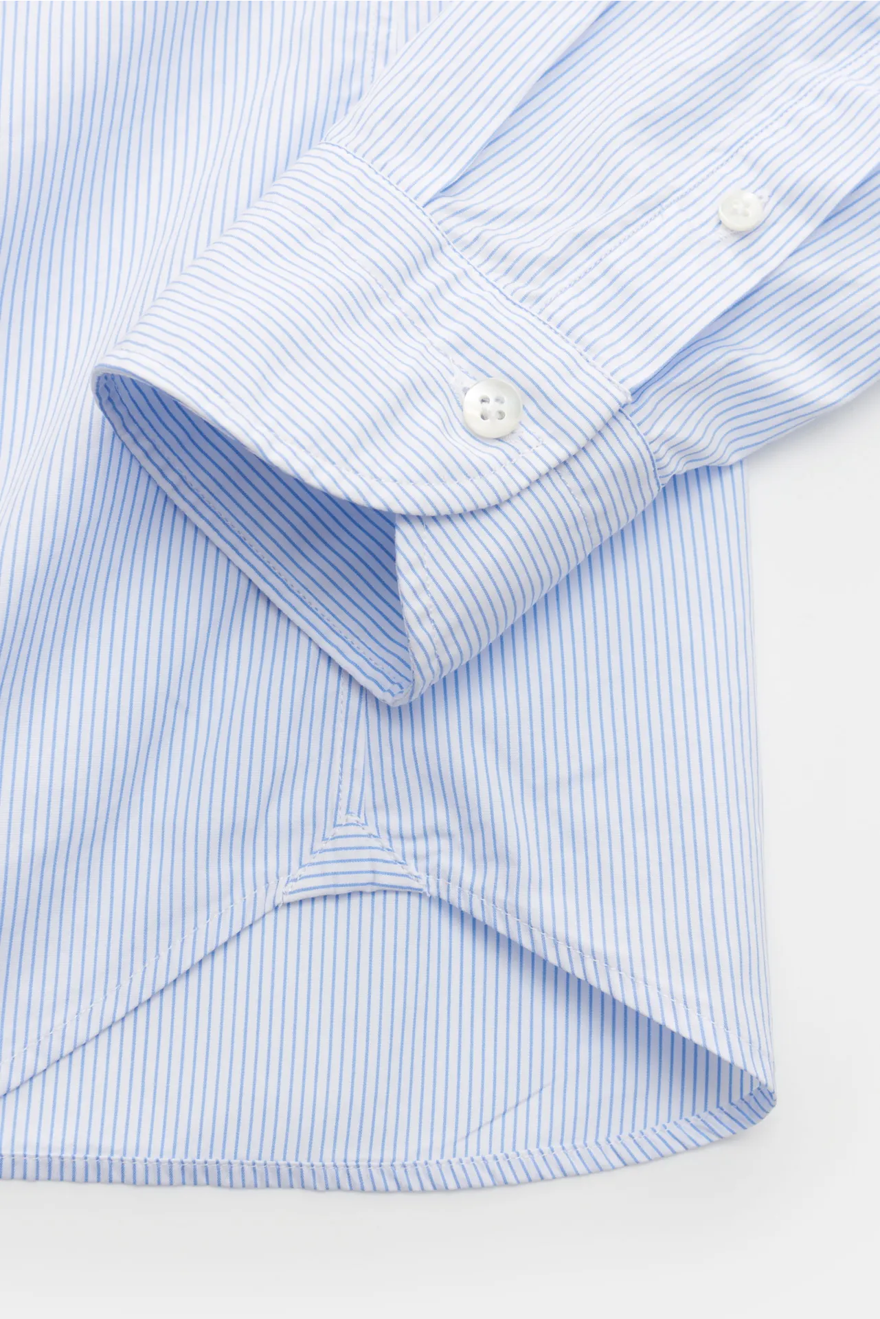 Guglielminotti - Herren - Casual Hemd Haifisch-Kragen blau/weiß gestreift – Bild 3