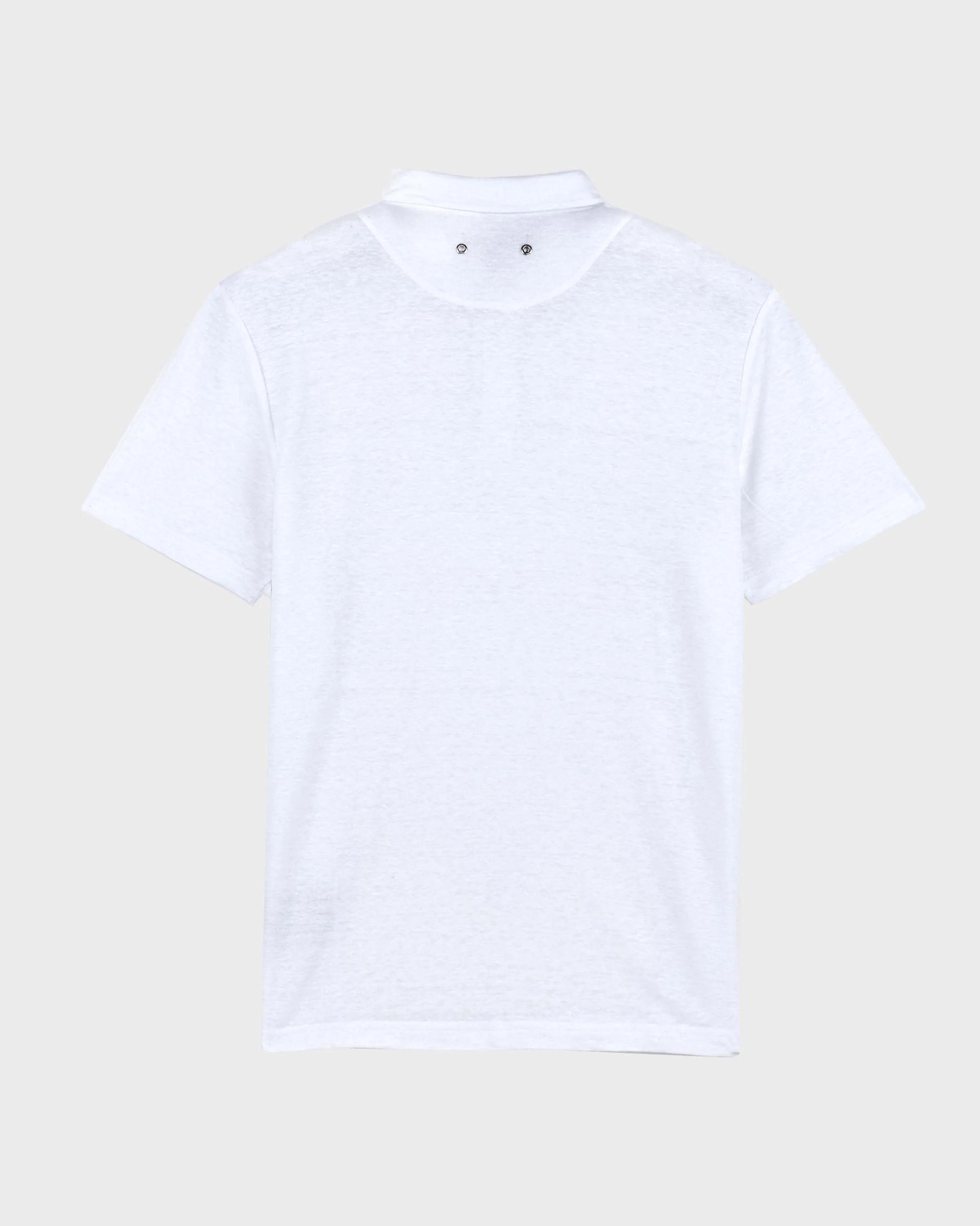 Vilebrequin - Einfarbiges Polohemd Aus Leinenjersey Für Herren - Polohemd - Pyramid - Weiss - Größe XXXL – Bild 2