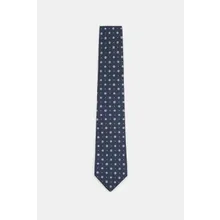 Borrelli - Herren - Seidenkrawatte navy/weiß/grau gemustert Borrelli - Herren - Seidenkrawatte navy/weiß/grau gemustert