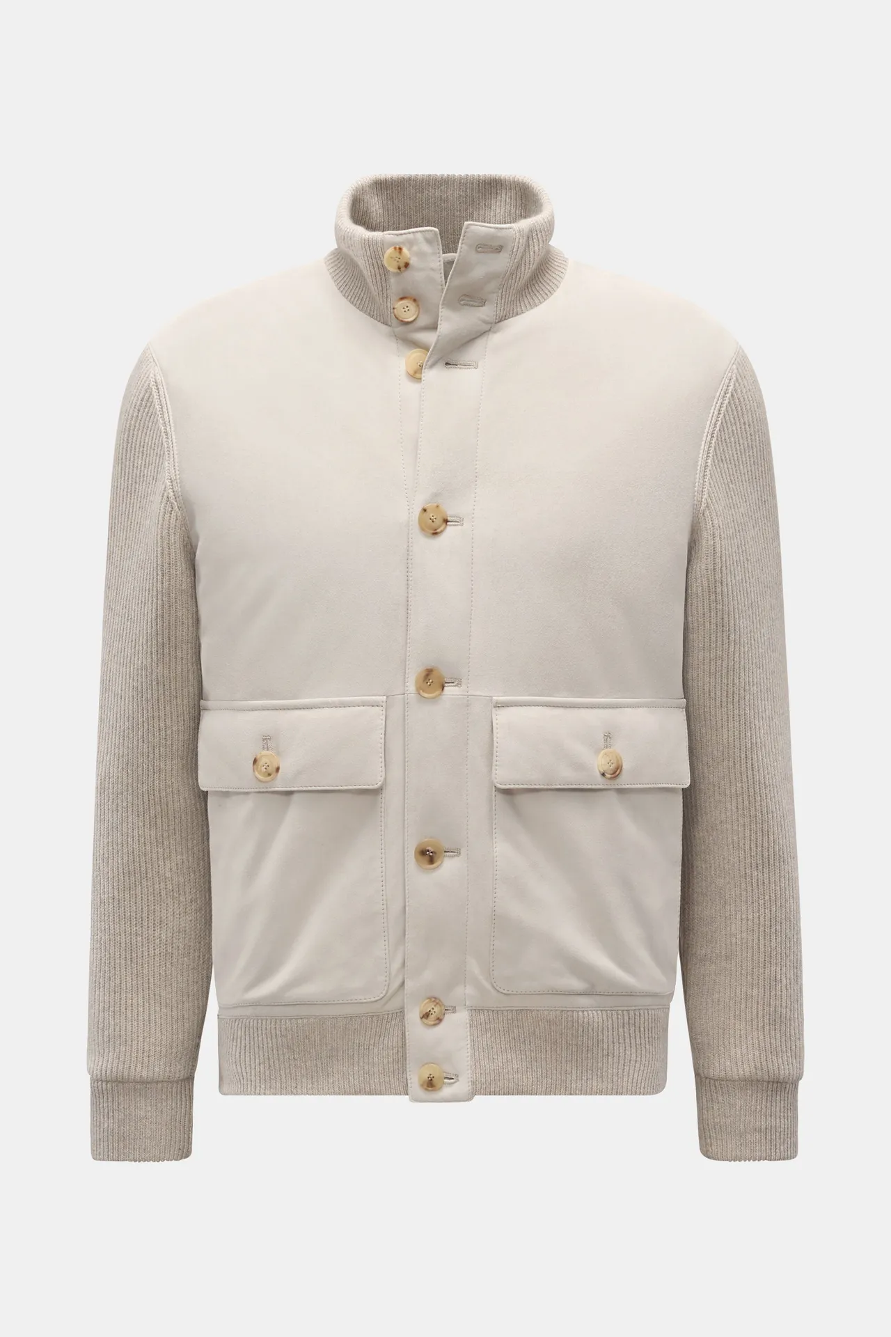 Brunello Cucinelli - Herren - Cashmere Strickblouson sand Brunello Cucinelli - Herren - Cashmere Strickblouson sand