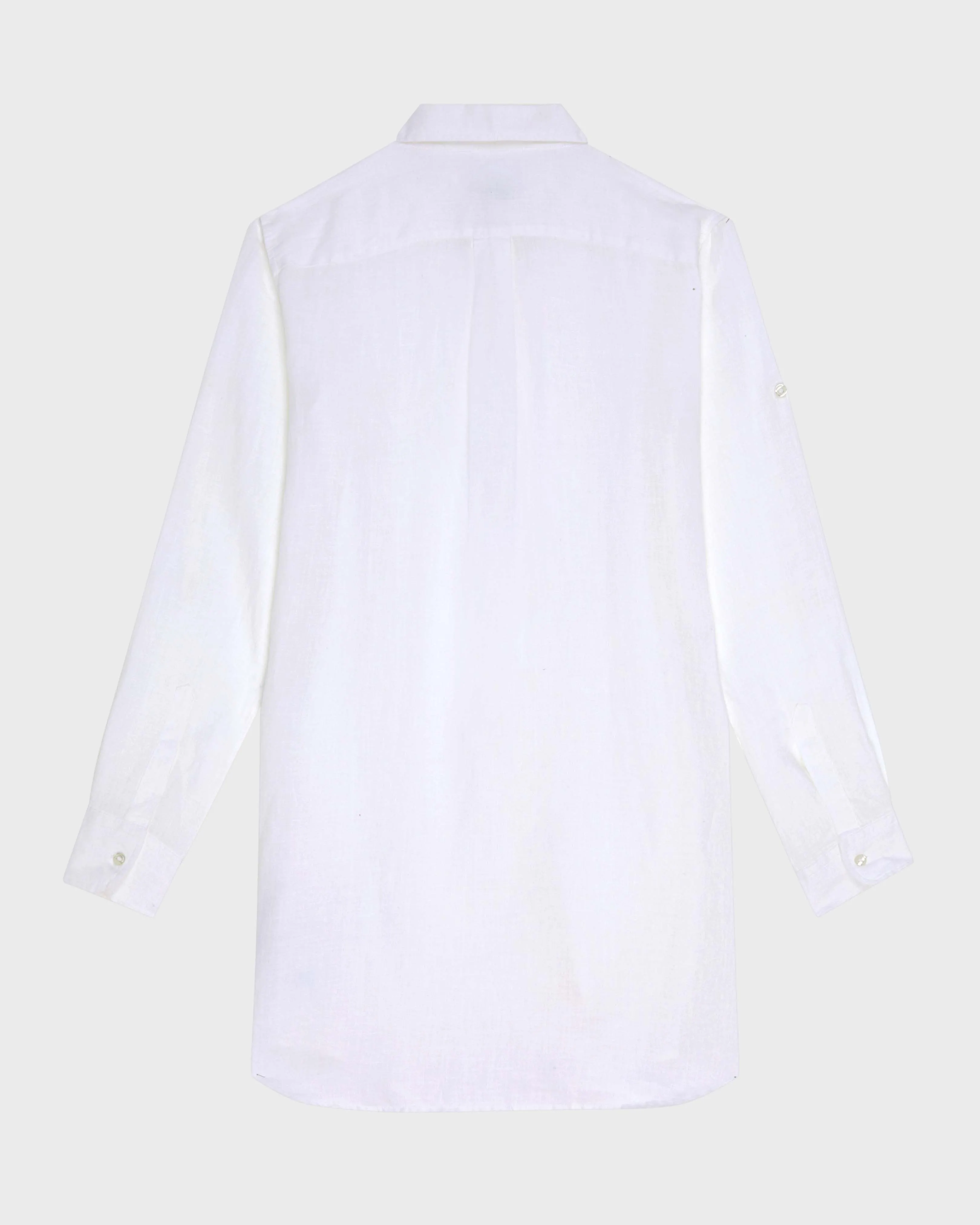 Vilebrequin - Solid Hemdkleid Aus Leinen Für Damen - Kleid Im Hemd-stil - Fragance - Weiss - Größe S – Bild 2