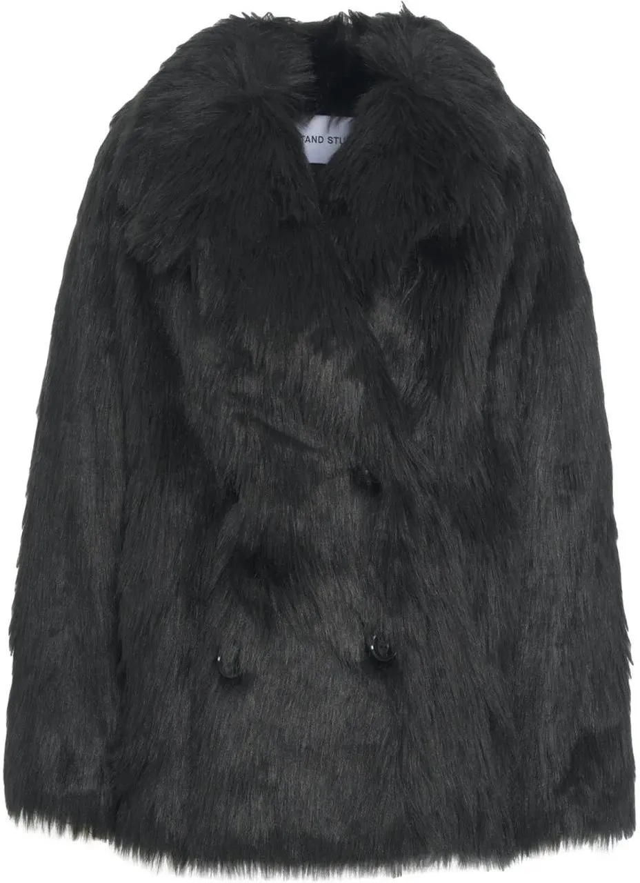 Stand Studio - Faux fur jacket %27Katalina%27 - Größe 36 - schwarz Stand Studio - Faux fur jacket %27Katalina%27 - Größe 36 - schwarz