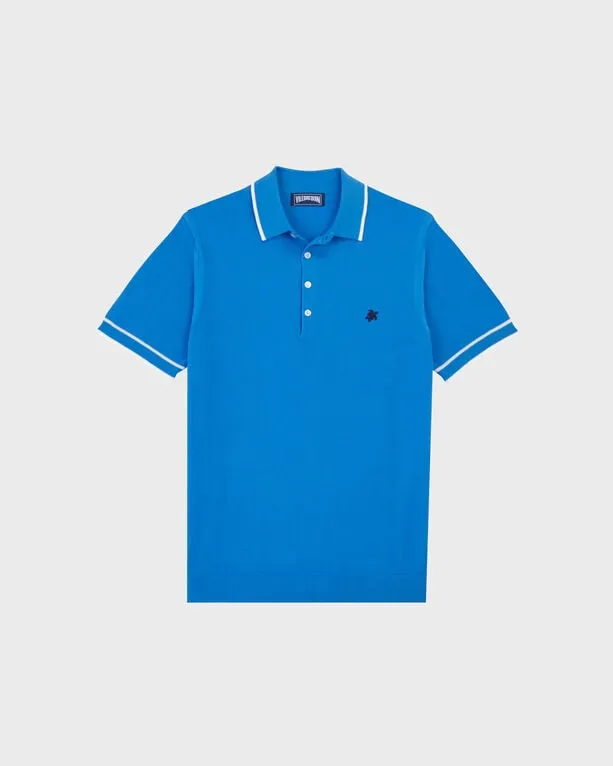 Vilebrequin - Solid Polohemd Aus Baumwollstrick Für Herren - Polohemd - Pezou - Blau - Größe L Vilebrequin - Solid Polohemd Aus Baumwollstrick Für Herren - Polohemd - Pezou - Blau - Größe L