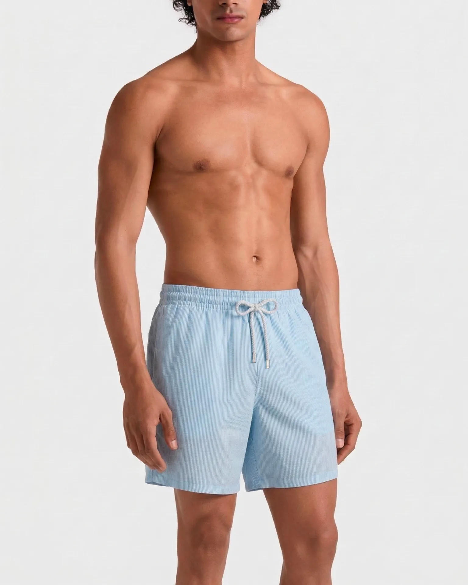 Vilebrequin - Ultrafeine Woll-badeshorts Für Herren Mit Tailoring-mironadelstreifen - Bademode - Moopea - Blau - Größe L – Bild 3