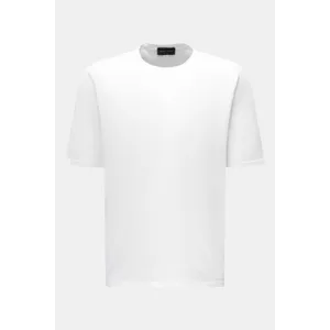 Roberto Collina - Herren - Feinstrick Kurzarmpullover weiß Roberto Collina - Herren - Feinstrick Kurzarmpullover weiß