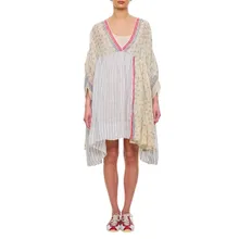 Pero - Double Print Midi Dress - Größe 36 - bunt Pero - Double Print Midi Dress - Größe 36 - bunt