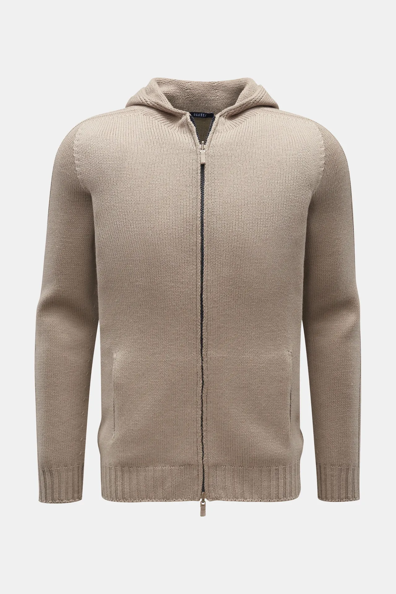 04651/ A trip in a bag - Herren - Strickjacke %27Foggy Full Zip%27 taupe 04651/ A trip in a bag - Herren - Strickjacke %27Foggy Full Zip%27 taupe