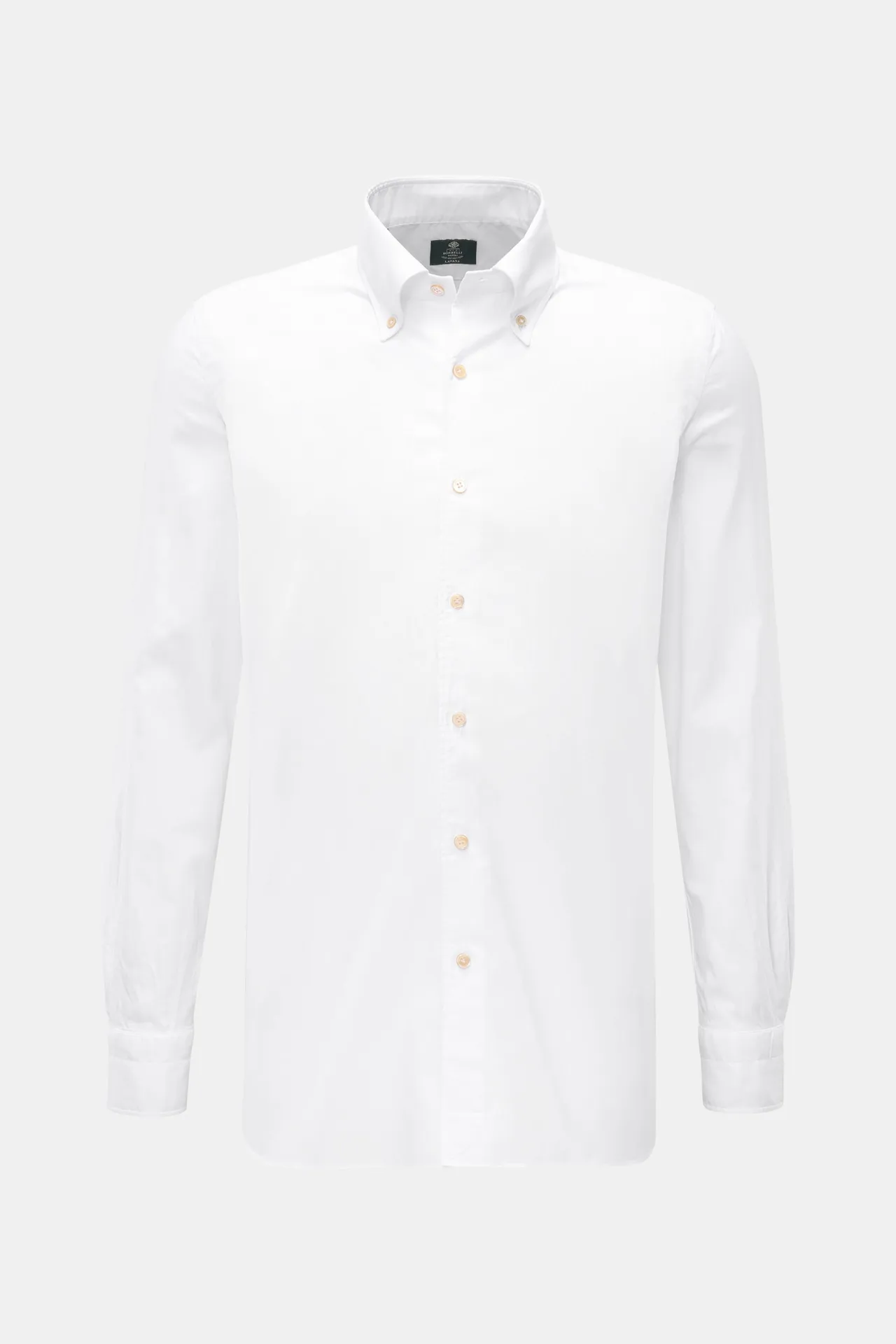 Borrelli - Herren - Oxford-Hemd %27Ettore%27 Button-Down-Kragen weiß Borrelli - Herren - Oxford-Hemd %27Ettore%27 Button-Down-Kragen weiß