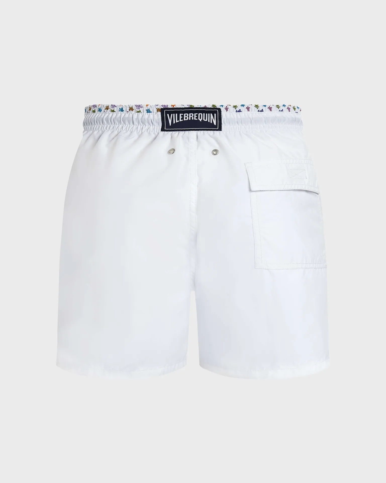 Vilebrequin - Zweifarbige Micro Ronde Des Tortues Badeshorts Für Herren - Bademode - Moka - Weiss - Größe XXXL – Bild 2