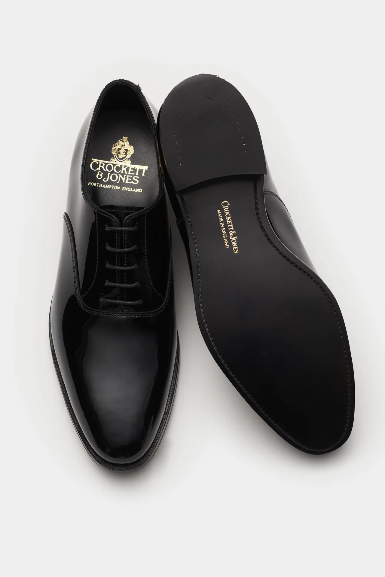 Crockett & Jones - Herren - Lackleder Oxford 'Overton' schwarz – Bild 2