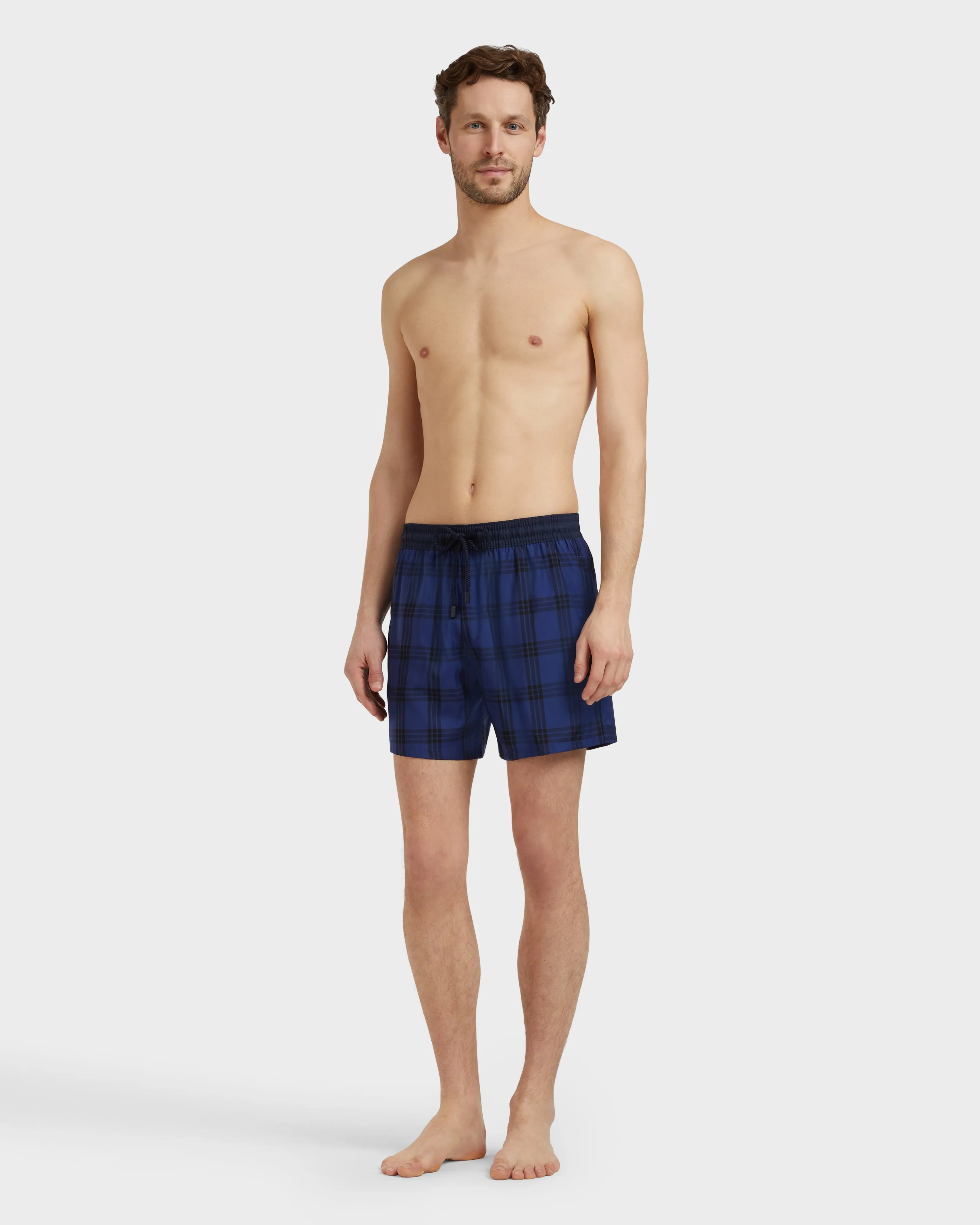 Vilebrequin - Figurbetonte Carreaux Woll-badeshorts Für Herren - Bademode - Magnus - Blau - Größe S – Bild 3
