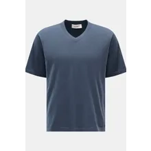 Lisa Yang - Herren - Cashmere V-Neck Kurzarm-Pullover %27Joakim%27 graublau Lisa Yang - Herren - Cashmere V-Neck Kurzarm-Pullover %27Joakim%27 graublau