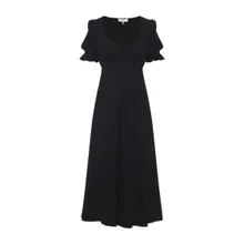 Chloé - Flowing Midi Dress With Fitted Bodice - Größe 36 - schwarz Chloé - Flowing Midi Dress With Fitted Bodice - Größe 36 - schwarz