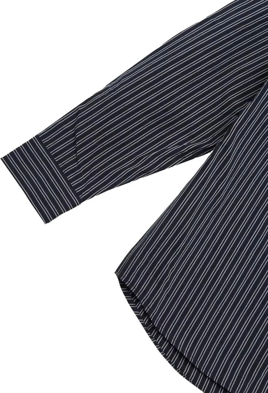 Les Deux - Camicia Kent Stripe Poplin Nera - Größe XL - schwarz – Bild 2