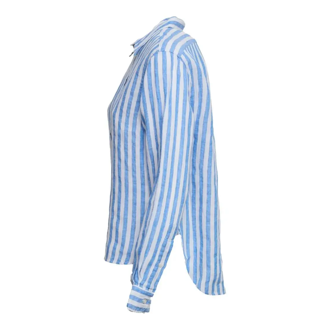 Polo Ralph Lauren - Striped Linen Shirt - Größe M - blau – Bild 4