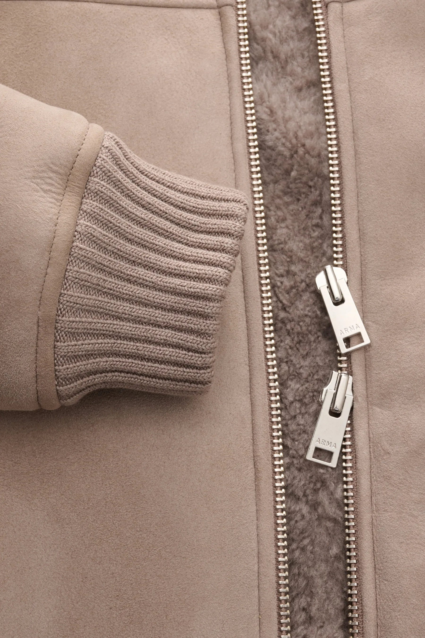 Arma - Herren - Lammfellblouson 'Gillo' taupe – Bild 4