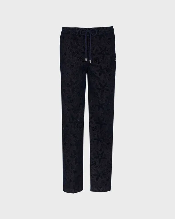 Vilebrequin - Beflockte Starlettes Denim Jogginghose Für Herren - Jeanshose - Clemence - Blau - Größe 30 Vilebrequin - Beflockte Starlettes Denim Jogginghose Für Herren - Jeanshose - Clemence - Blau - Größe 30