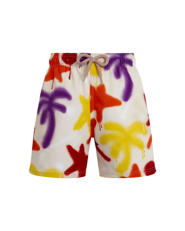 Vilebrequin - Spray Paint Stretch-badeshorts Für Jungen - Vbq X Palm Angels - Bademode - Jirise - Rosa - Größe 2 Vilebrequin - Spray Paint Stretch-badeshorts Für Jungen - Vbq X Palm Angels - Bademode - Jirise - Rosa - Größe 2