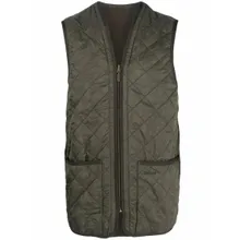 Barbour - Olive Green Quilted Waistcoat With Embroidered Log - Größe L - grau Barbour - Olive Green Quilted Waistcoat With Embroidered Log - Größe L - grau