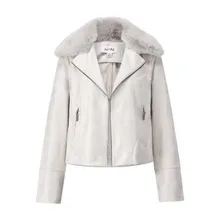 Joseph Ribkoff - Jacke mit Fellbesatz - Größe S - grau Joseph Ribkoff - Jacke mit Fellbesatz - Größe S - grau