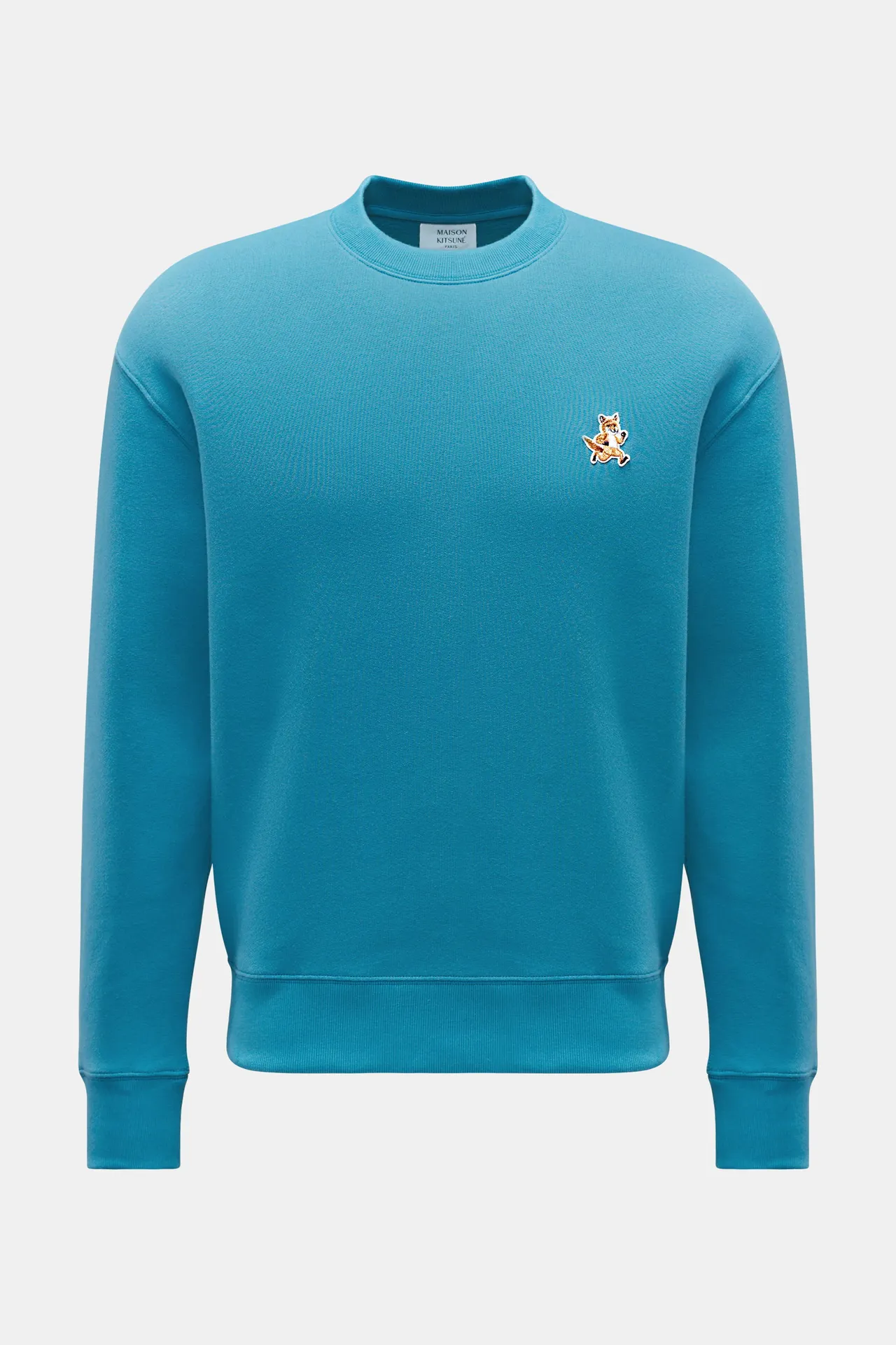 Maison Kitsuné - Herren - Sweatshirt %27Speedy Fox%27 türkis Maison Kitsuné - Herren - Sweatshirt %27Speedy Fox%27 türkis