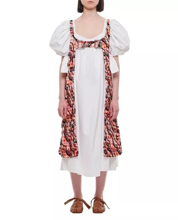 Chopova Lowena - Atomic Cotton Taffeta Midi Dress - Größe M - white Chopova Lowena - Atomic Cotton Taffeta Midi Dress - Größe M - white